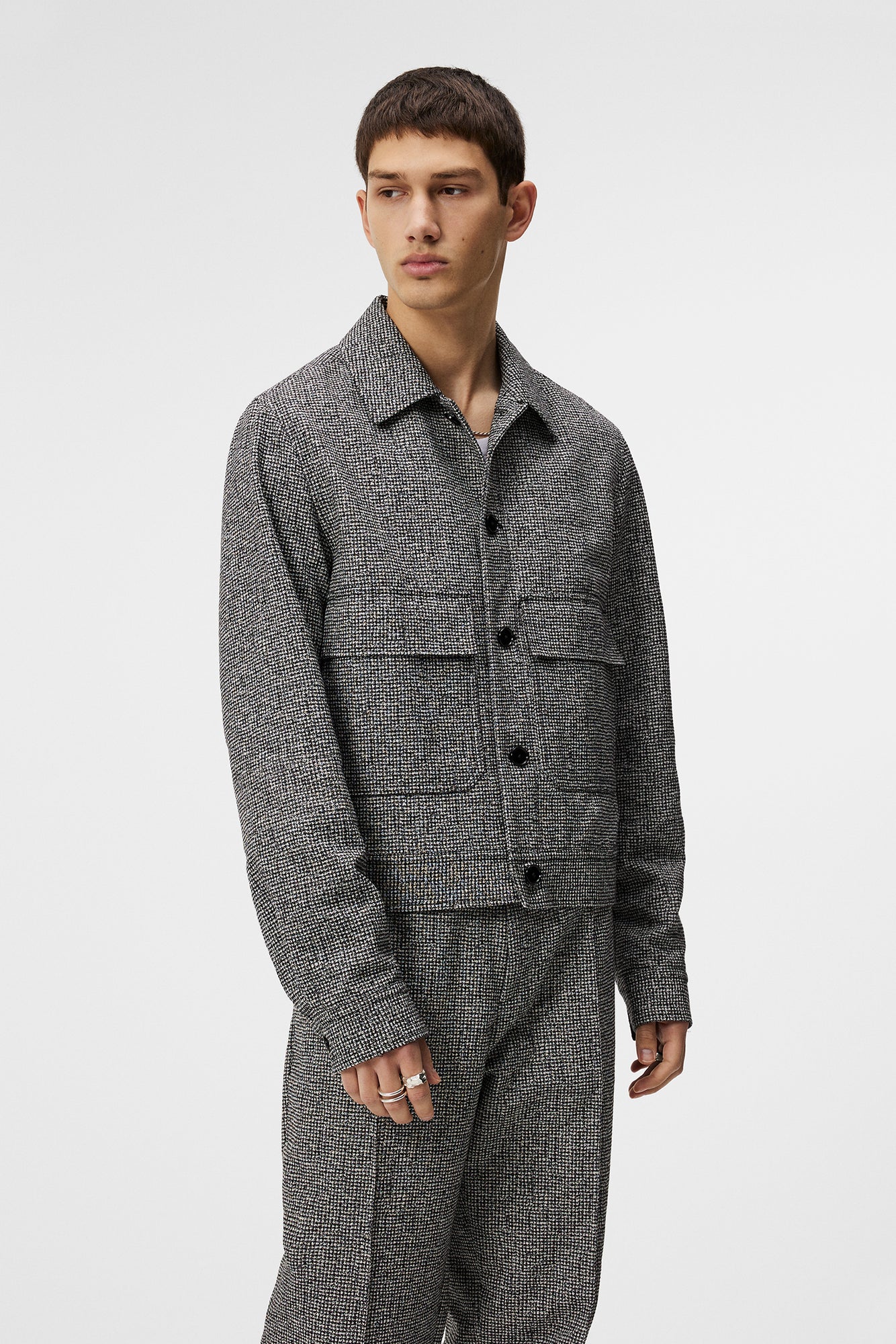 Men | Housten 2 Tone Overshirt | Black