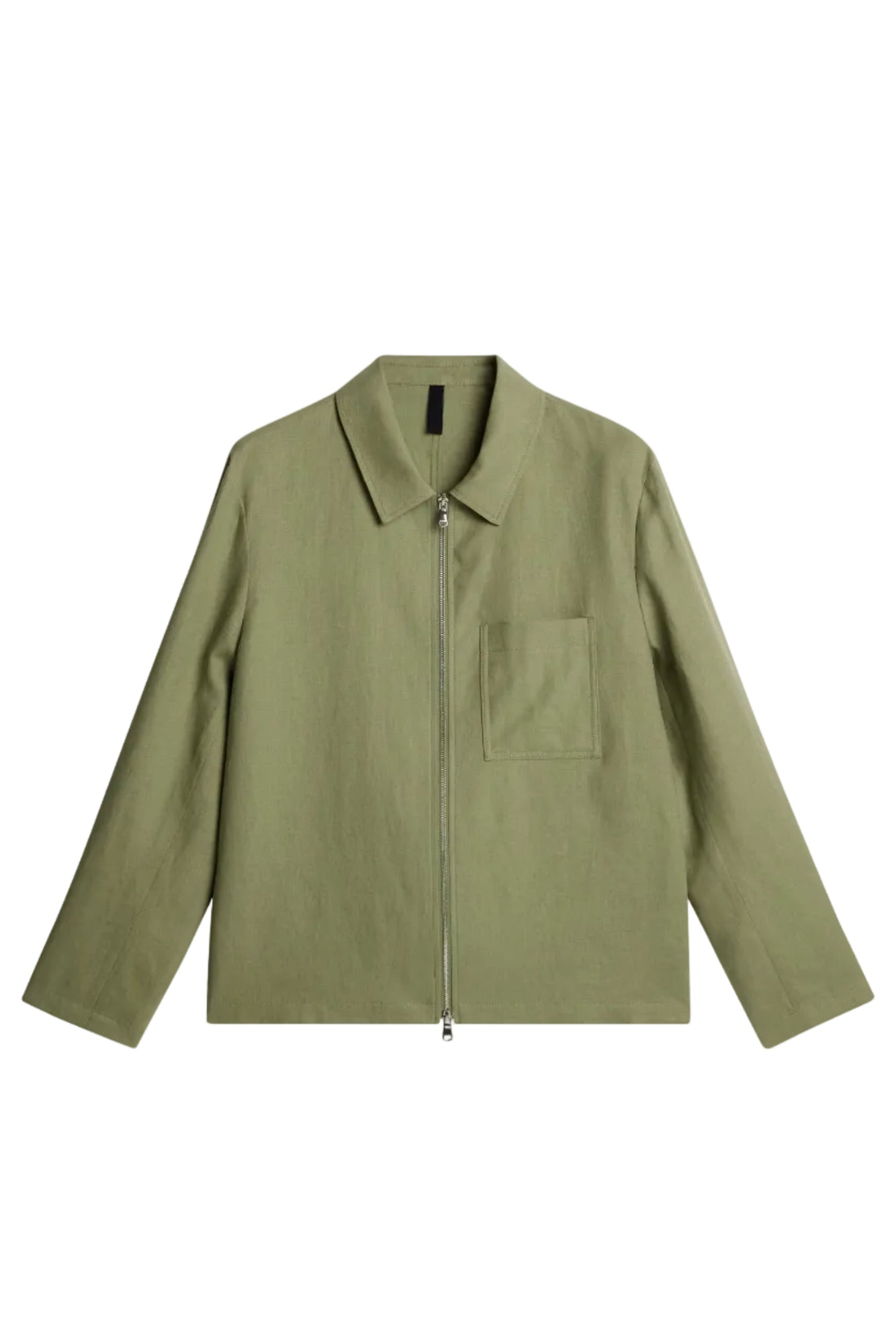 Julius Linen Overshirt in Oil Green by J.Lindeberg