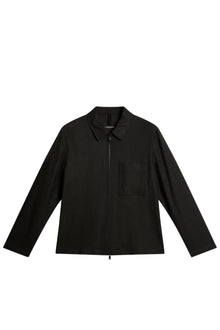 Julius Cash Flannel Overshirt in Forest Green by J.Lindeberg