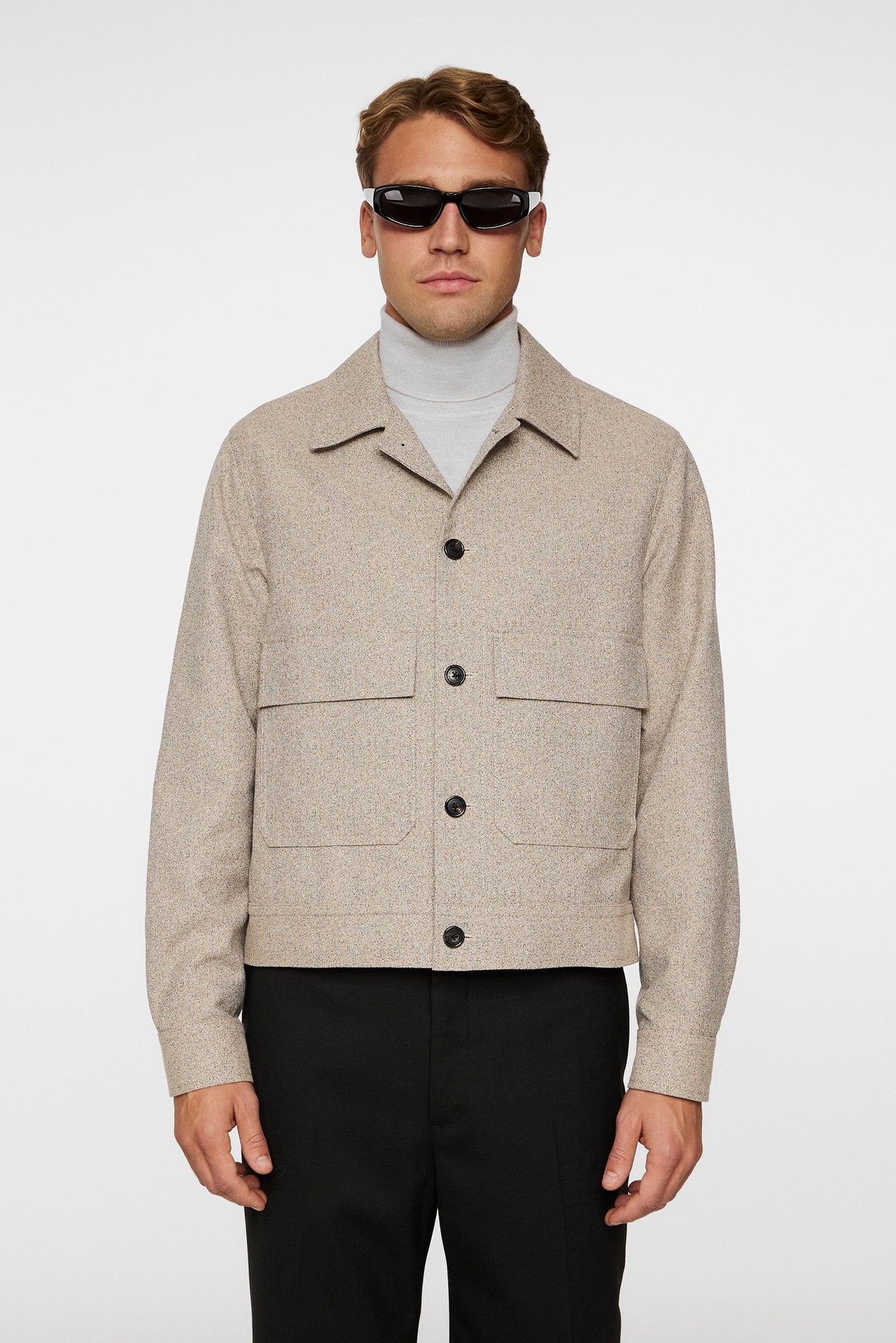 Men | Housten 2 Tone Overshirt | Moonbeam