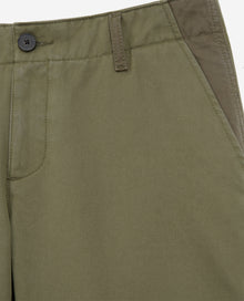 Khaki Patchwork Straight-Cut Pants | Women | Olive Night