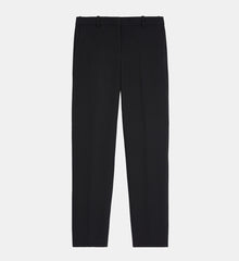 Crepe Suit Pants Straight Tailored Cut | Women | Black