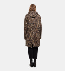 Long Parka With Print Hood | Women | Leopard