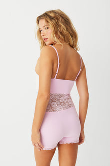 Whisper Lace Bodysuit - French Rose