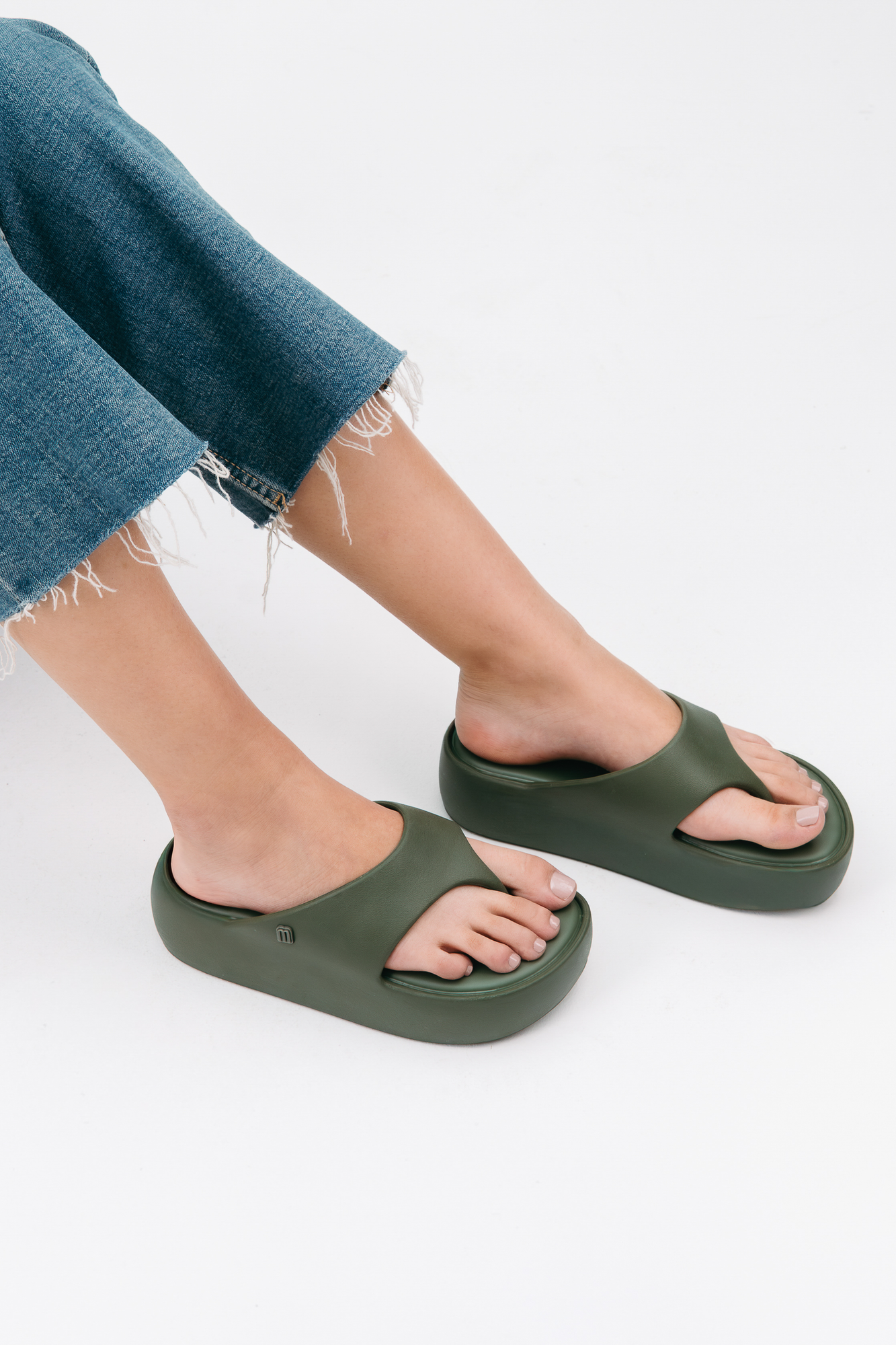 Melissa Free Platform Thong | Green