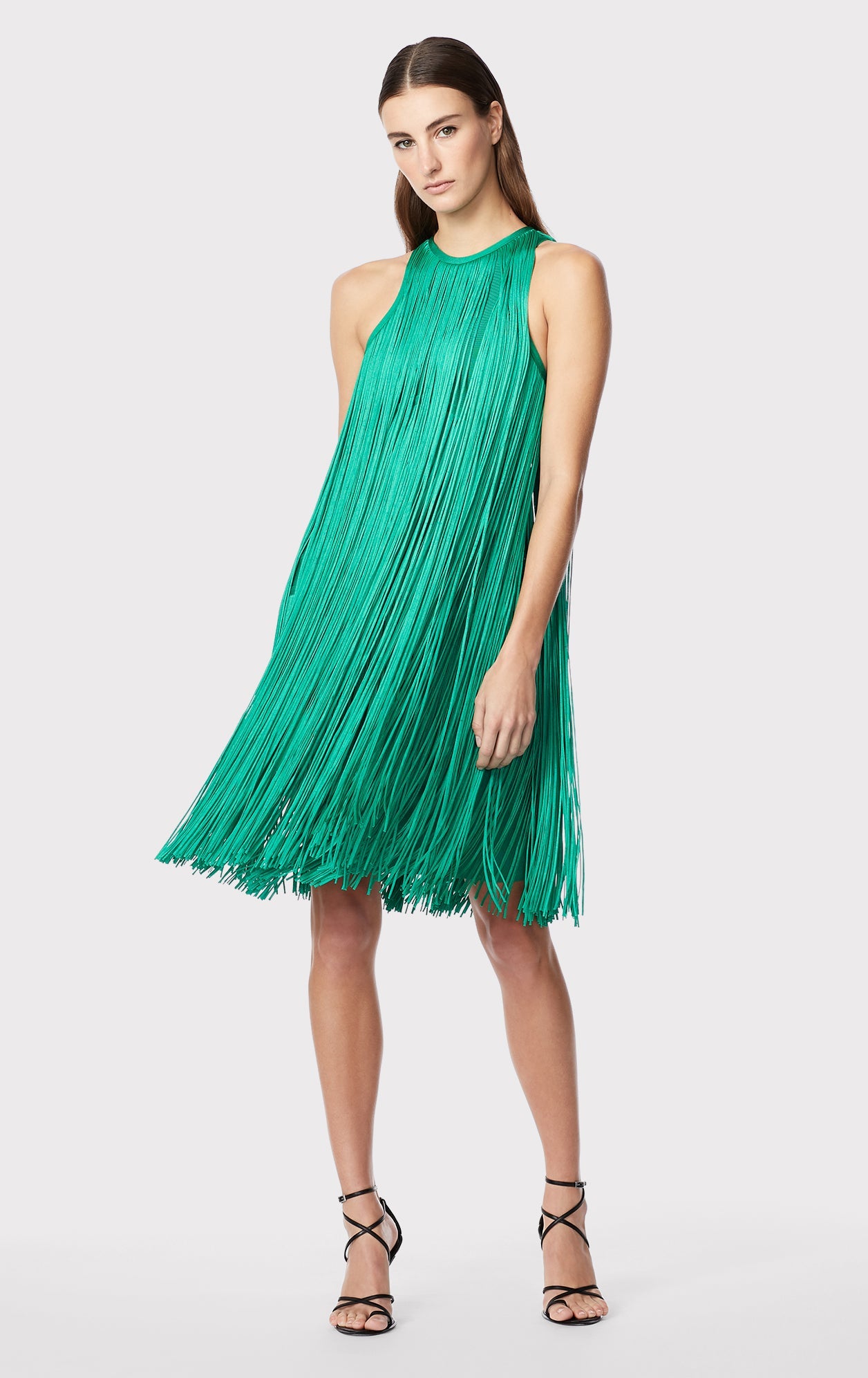 Racer Fringe Mini Dress | Jade