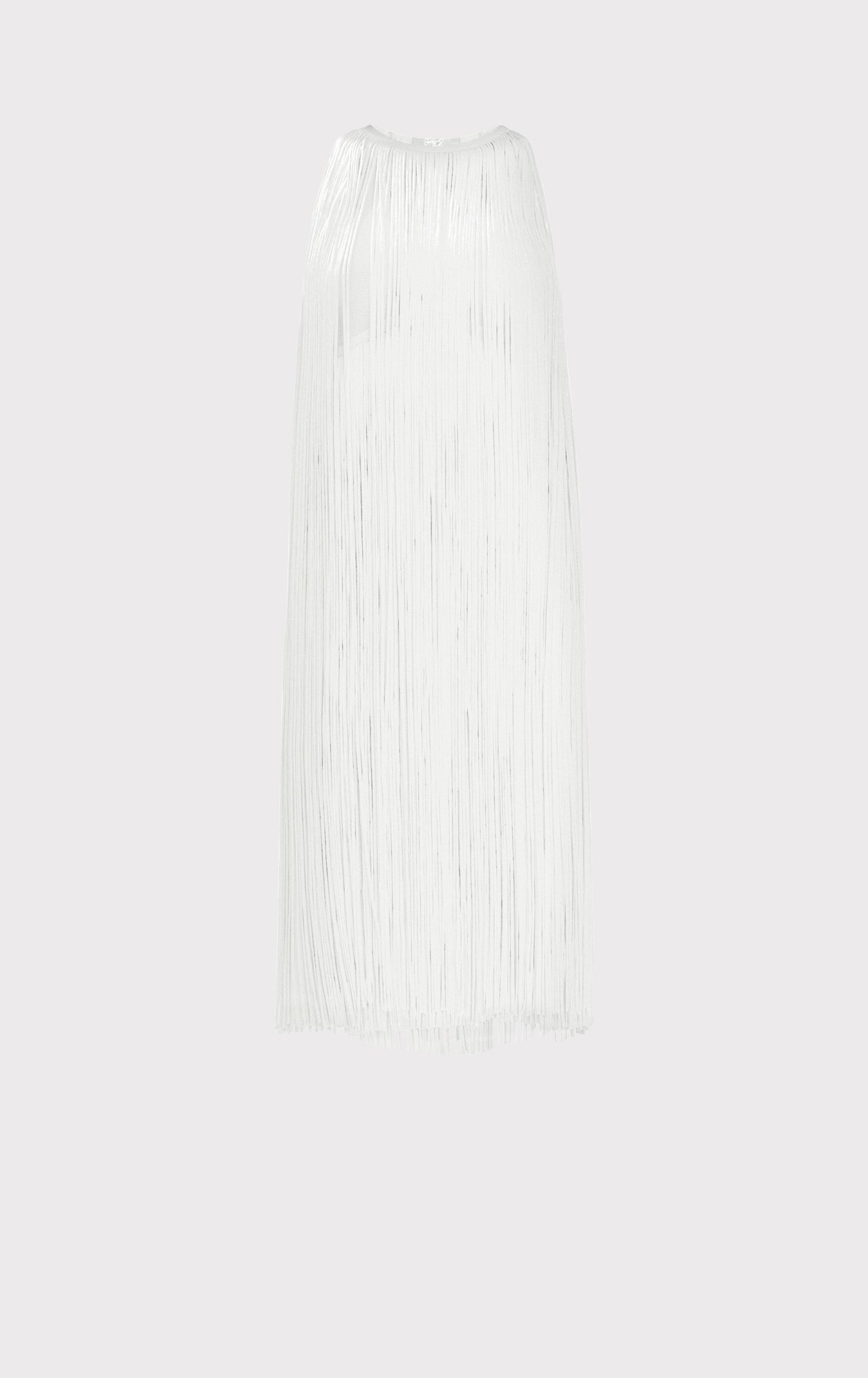 Racer Fringe Mini Dress | Alabaster