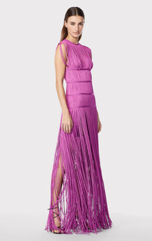 Banded Fringe Gown | Azalea