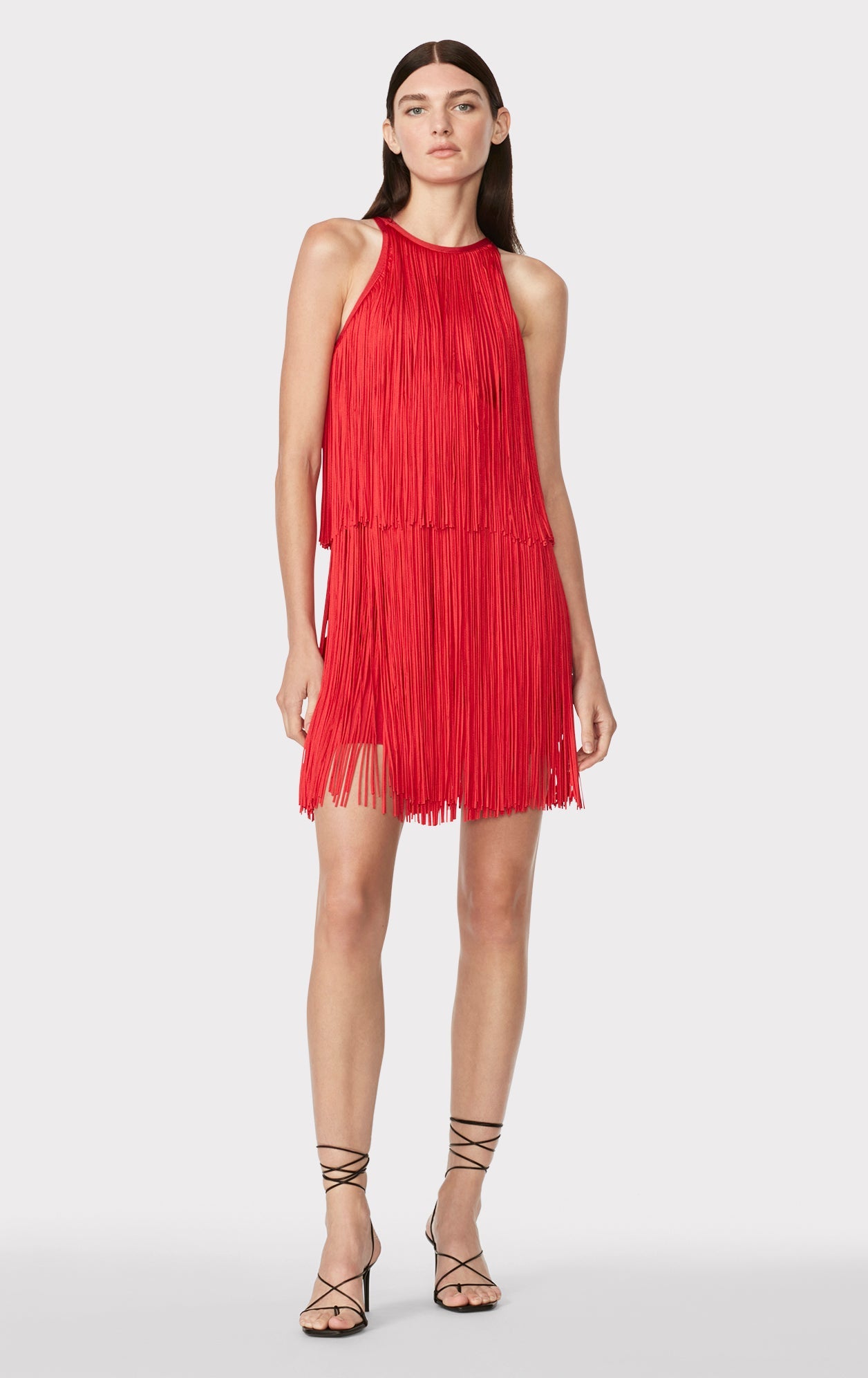 Tiered Fringe Mini Dress | Currant