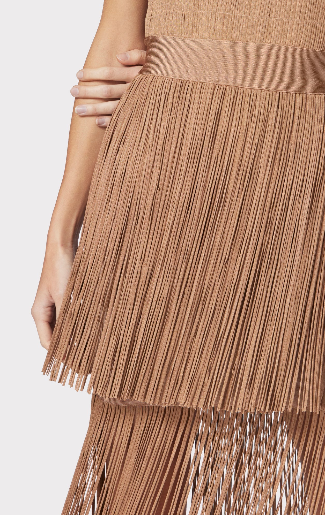 Plunging Fringe Gown | Toffee