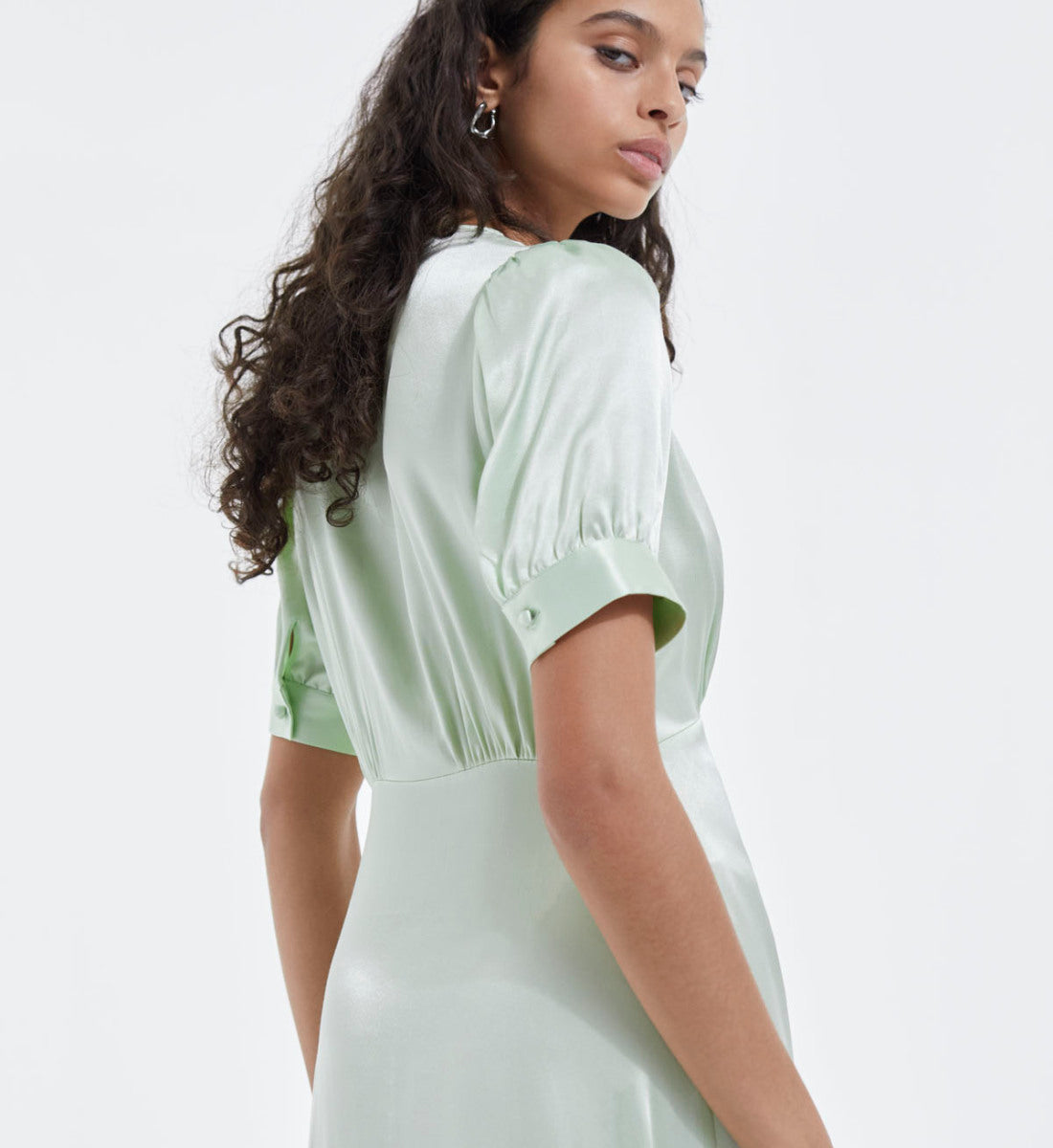 Long Green Dress With Buttons | Women | Mint