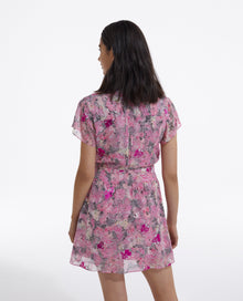 Printed Short-Sleeve Dress | Women | Pink