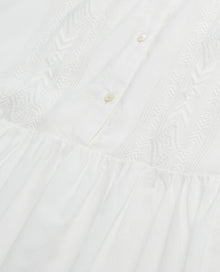 Long Embroidered Dress | Women | White