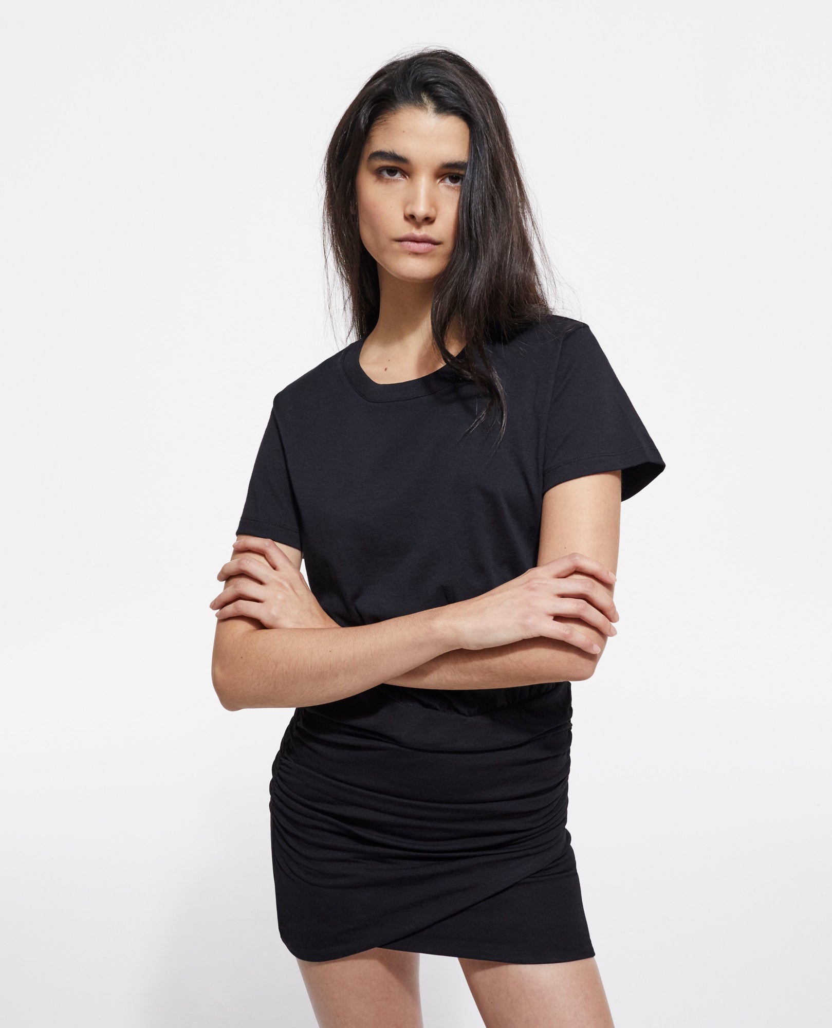 Short Cotton Dress | Women | Black