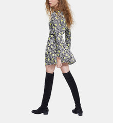 Short Floral Dress | Women | Ecru x Yellow