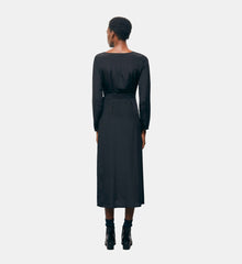 Long Silk Dress | Women | Black