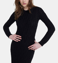 Long Wool Dress | Women | Black