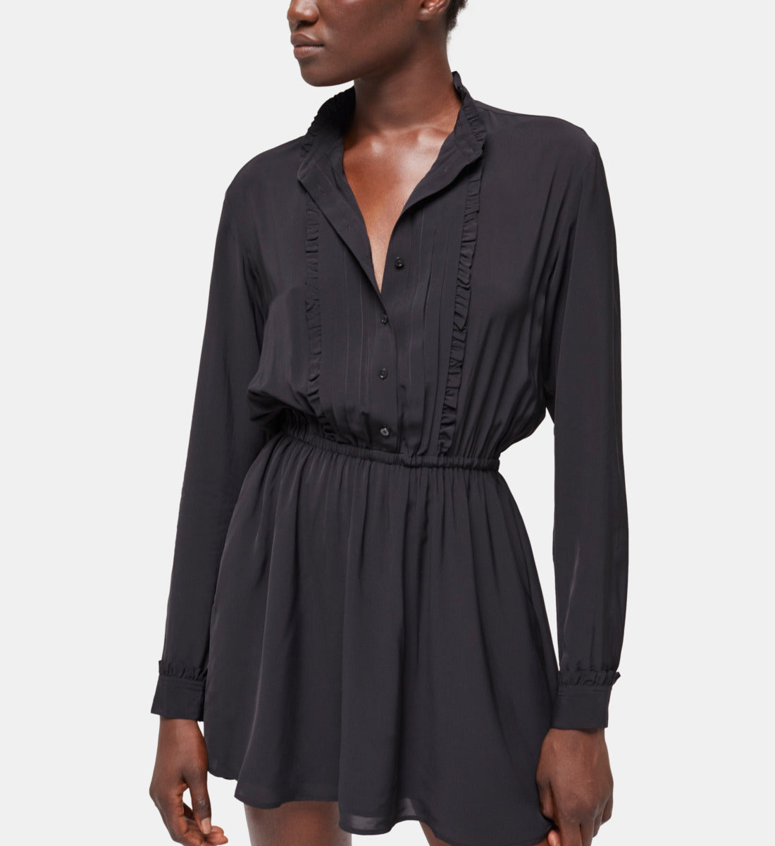 Short Dress With Low Neckline | Women | Black