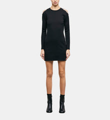 Short Dress With Shoulder Details | Women | Black