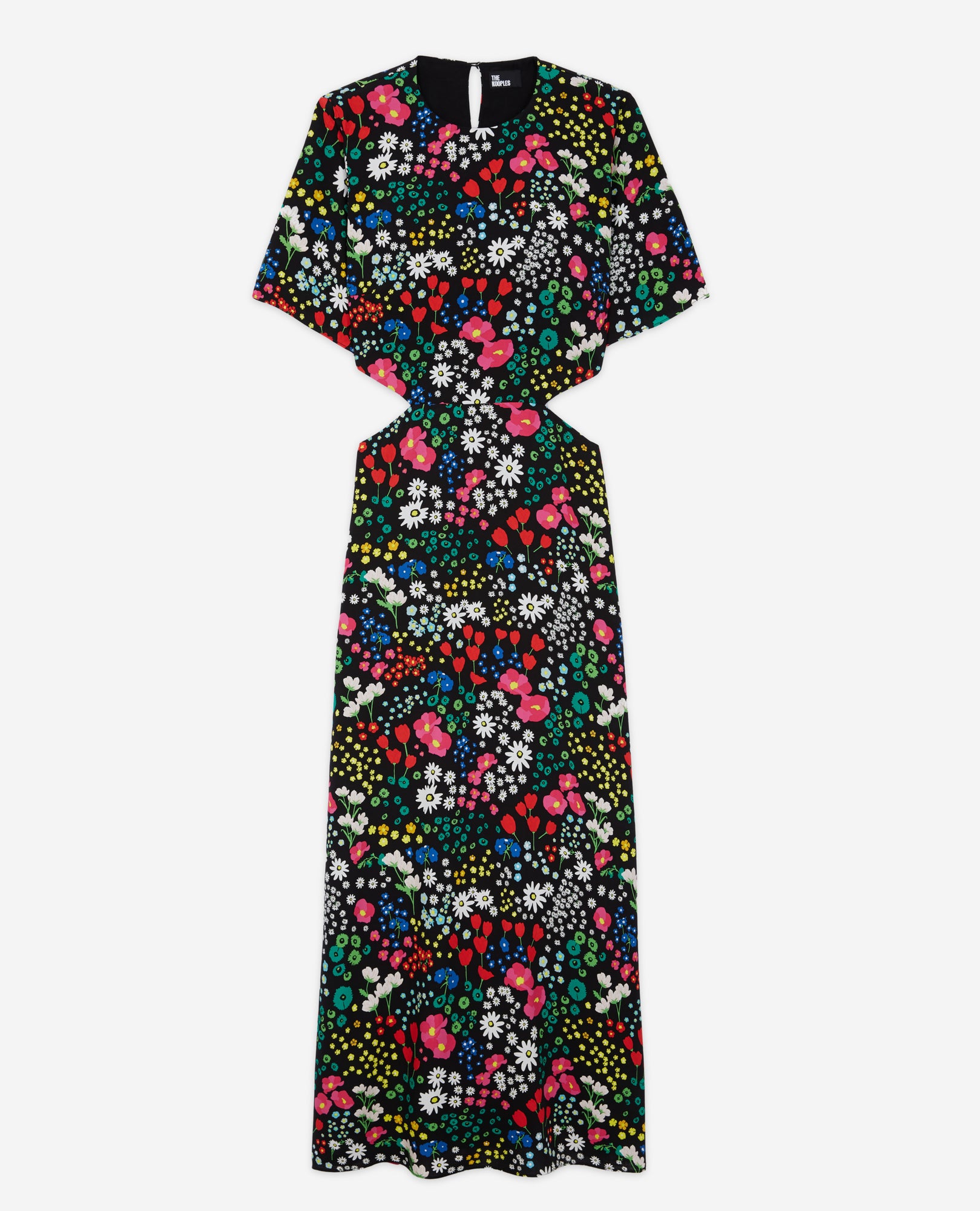 Long Printed Dress With Cut-Out Details | Women | Multicolorlor