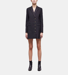 Short Wool Dress | Women | Black