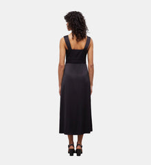 Long Dress With Buttoning | Women | Black