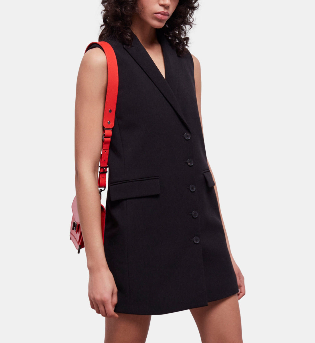 Short Crepe Dress | Women | Black