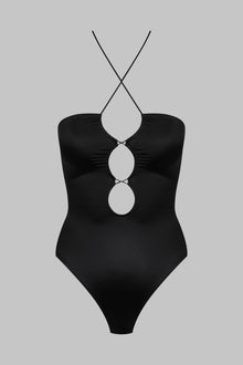 Bandeau thong bodysuit - French Kiss | Black