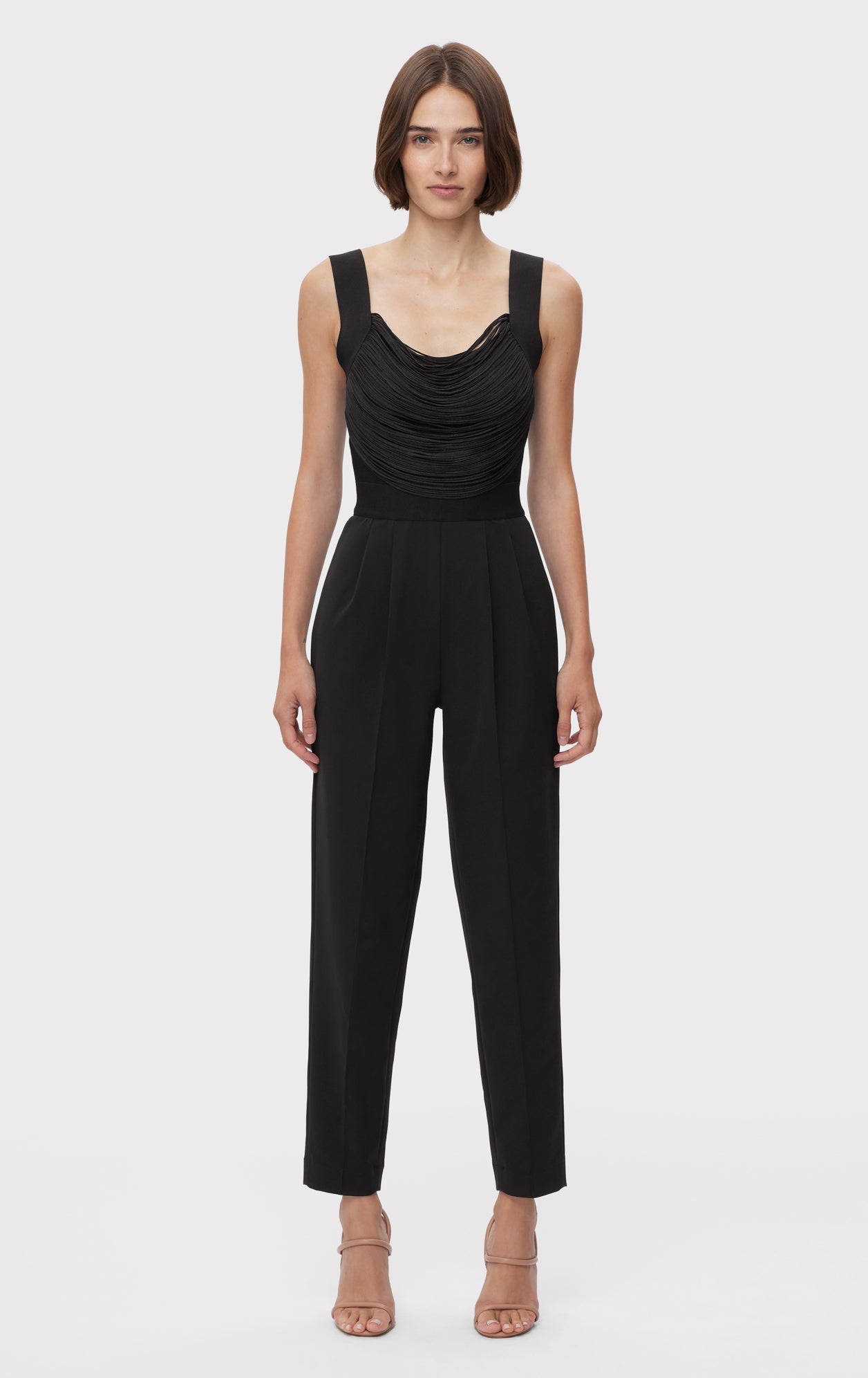 Fringe Jumpsuit With Tailored Pants | Black