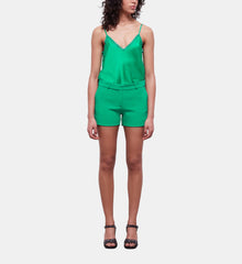 Crêpe Suit Shorts | Women | Green