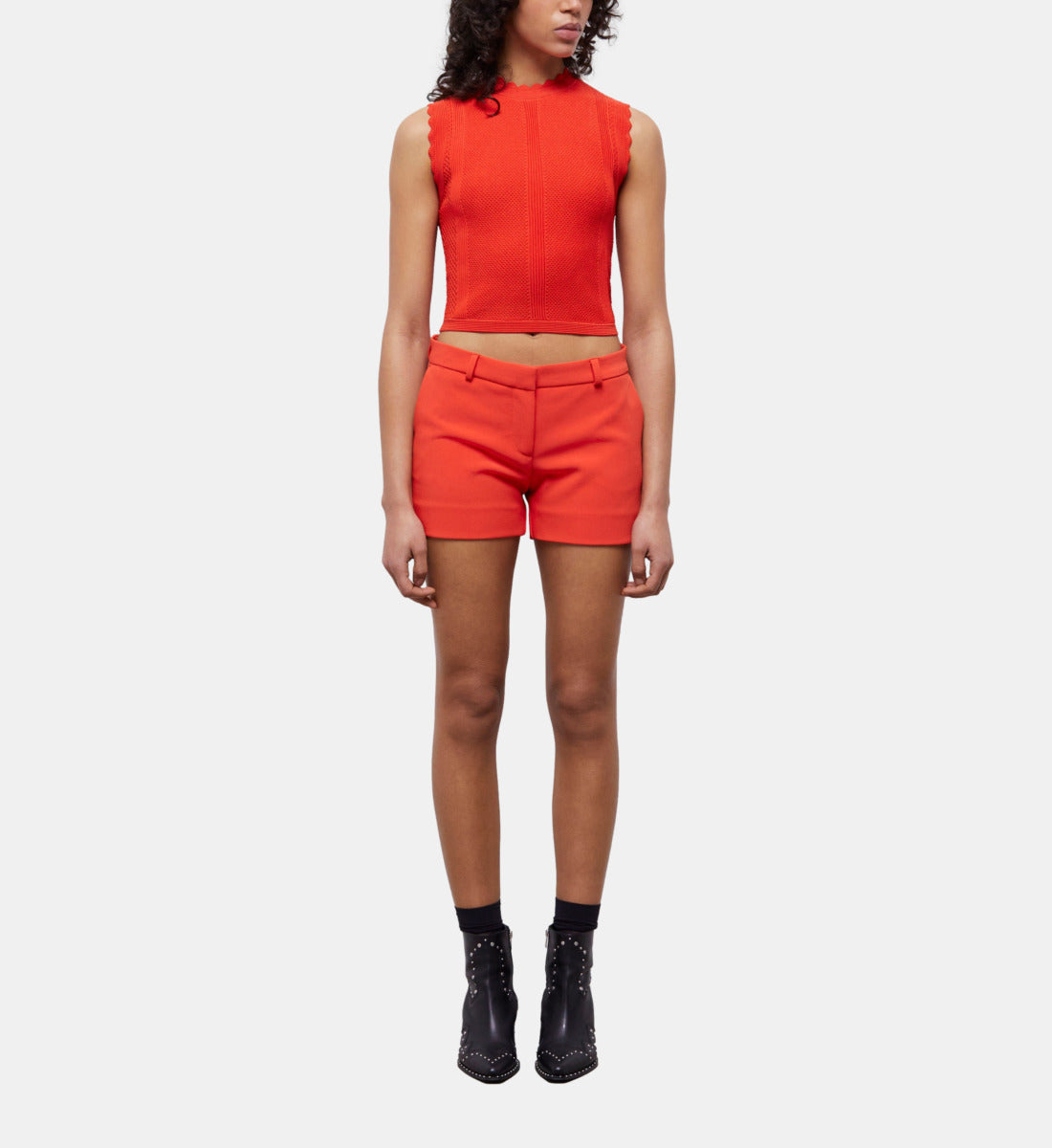 Crêpe Tailored Shorts | Women | Orange