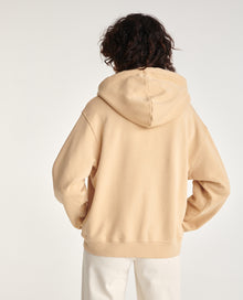 Beige Hooded Sweatshirt Tone-On-Tone Logo | Women | Light Brown