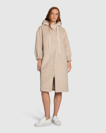 Women | Fantasy Land Wool Blend Hooded Coat | Sand