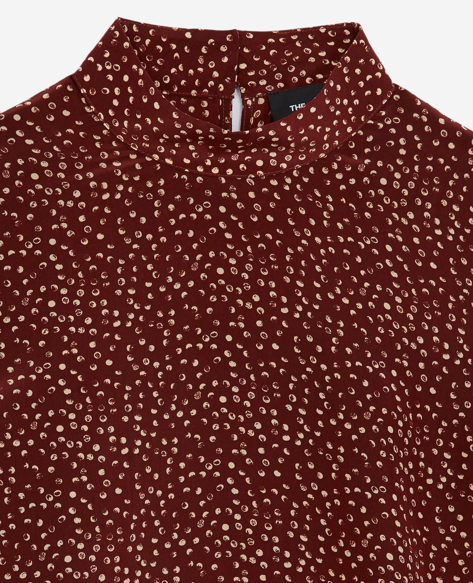 Flowing Printed Top Balloon Sleeves | Women | Burgundy