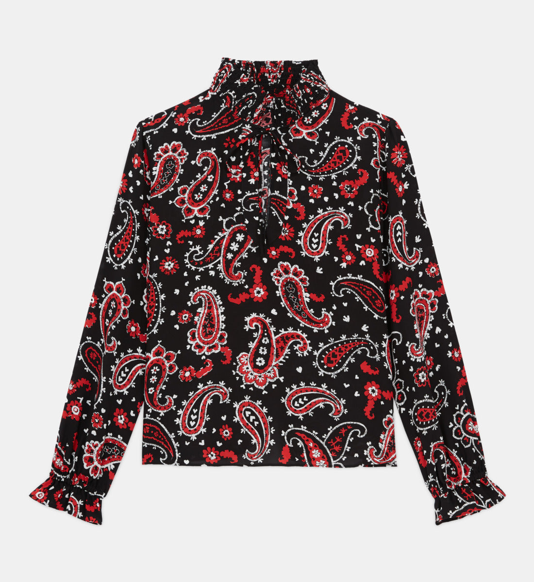 Printed Blouse | Women | Black x Red