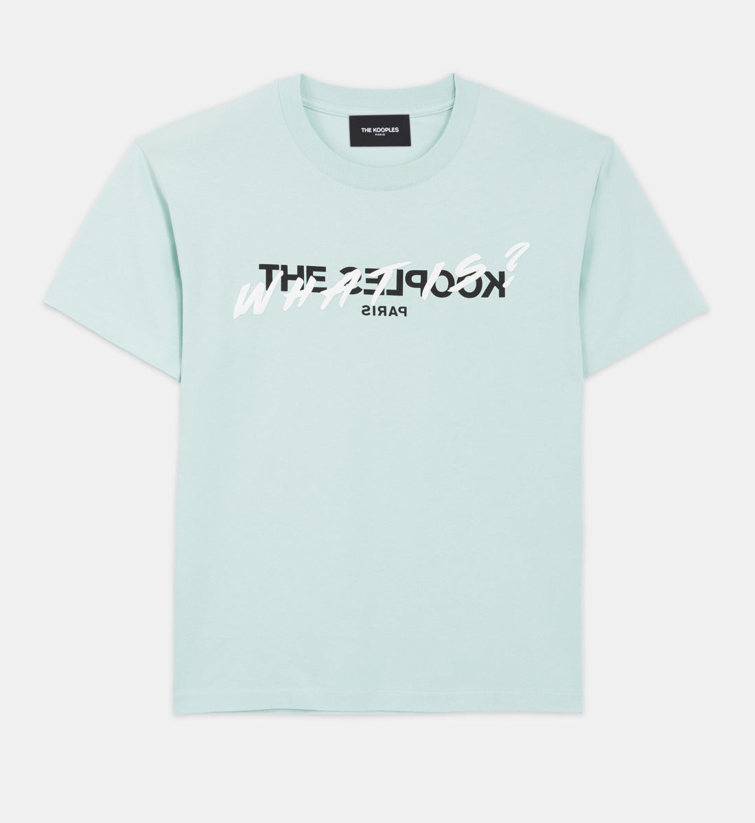 Light Green Cotton T-Shirt With Inverted Logo | Women | Gris Bleu