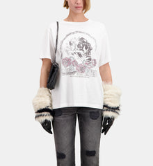 T-Shirt With Vintage Skull Serigraphy | Women | White