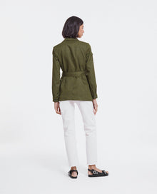 Tencel Jacket With Pockets | Women | Khaki