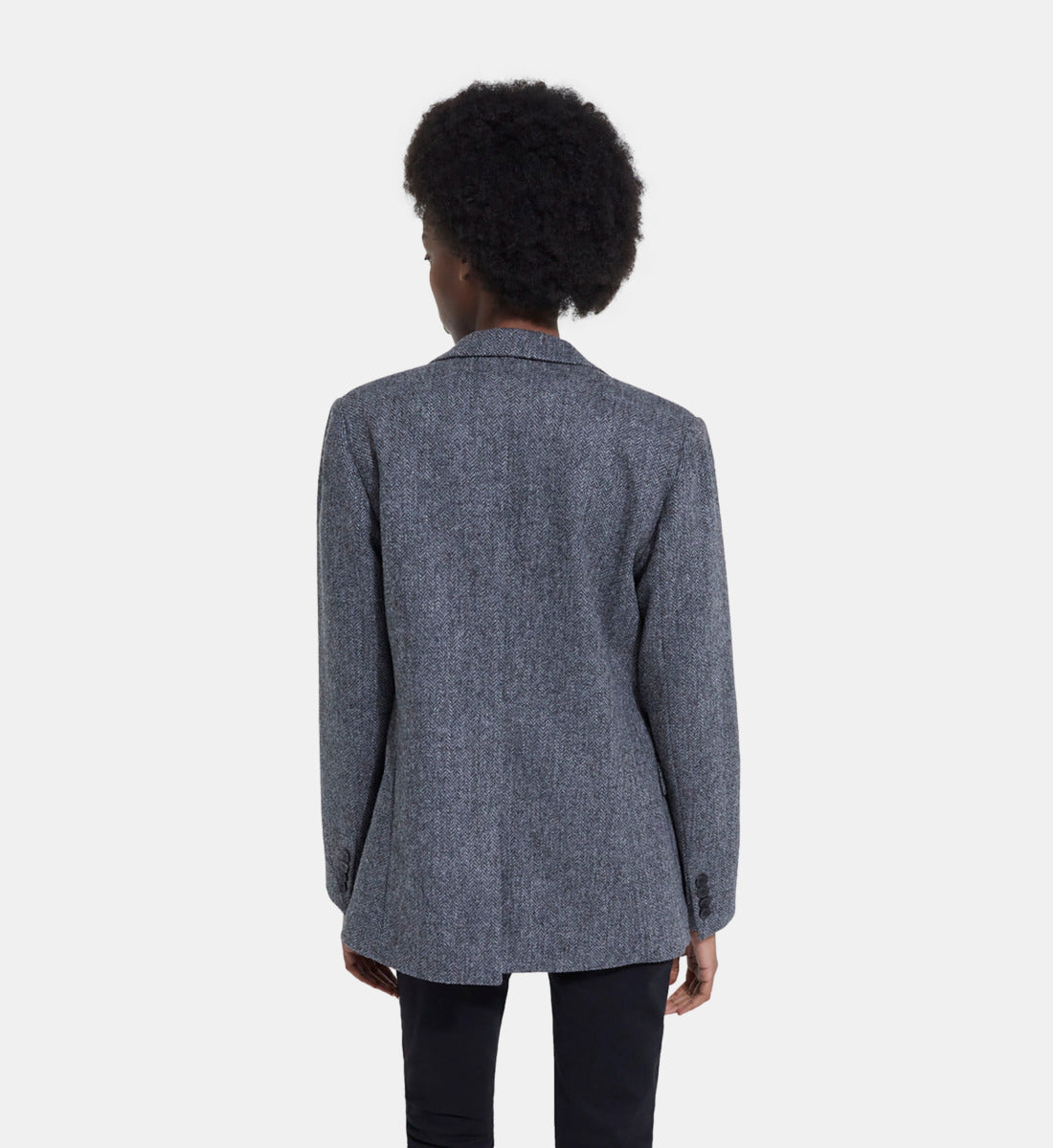 Wool Jacket With Gray Motif | Women | Grey