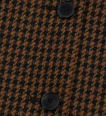 Wool Jacket With Houndstooth Motif | Women | Black Brown