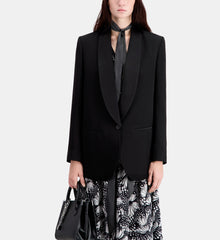 Crepe Suit Jacket | Women | Black