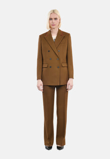 Brown Wool Suit Jacket | Women | Khaki