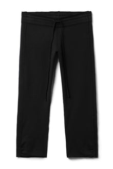 Women | Cut-Off Side Shirred Crop Sweatpant | Black