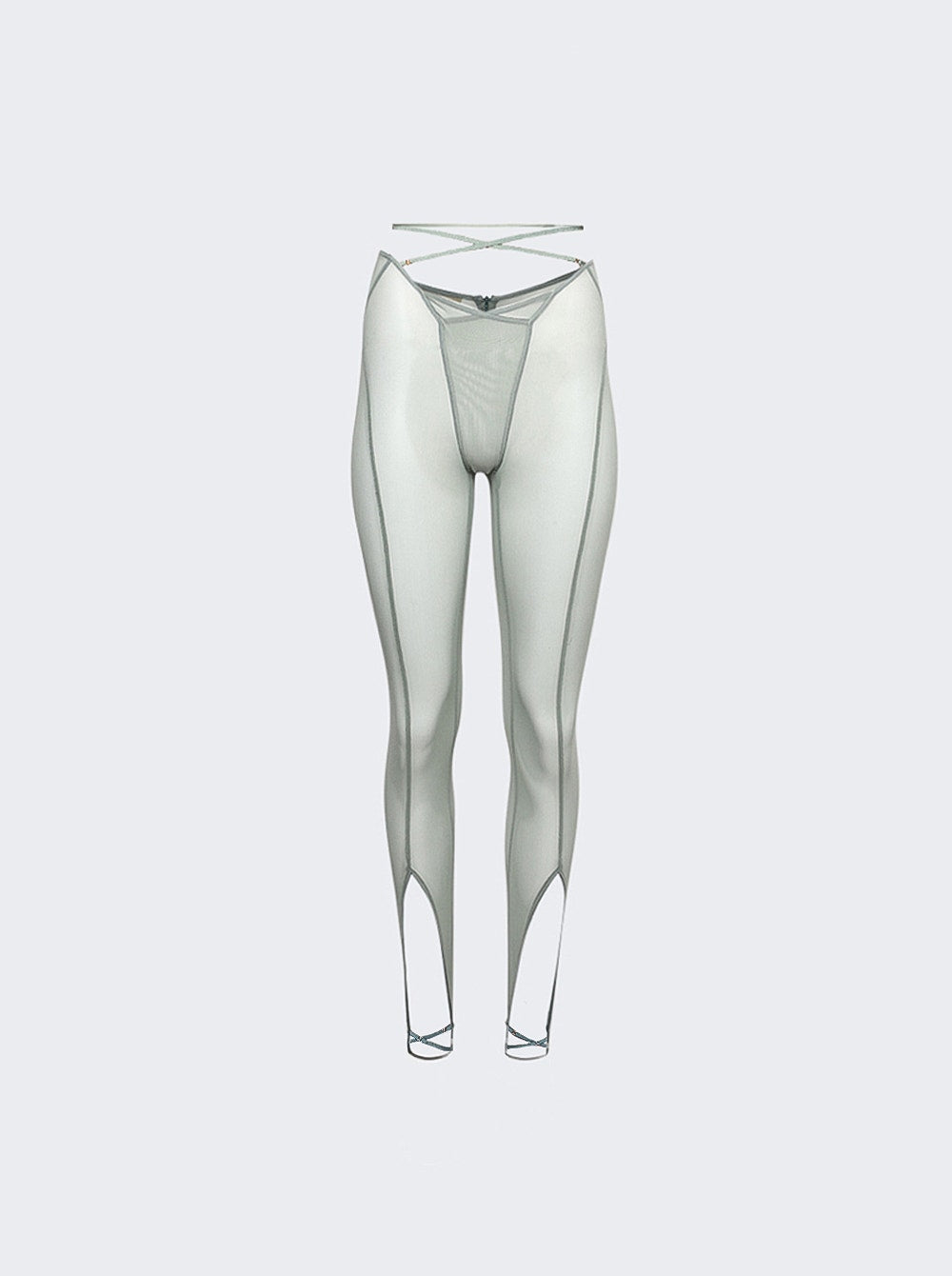 Women | KNWLS | Trouser With Underwear Finishings Sage Green