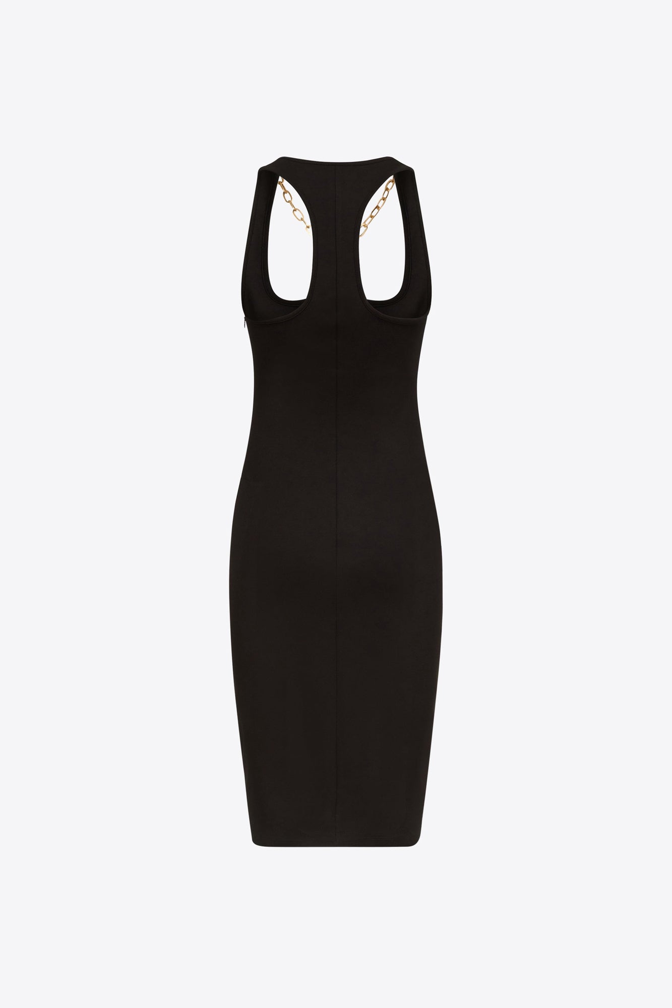 'AREA' Nameplate Tank Midi Dress | Black