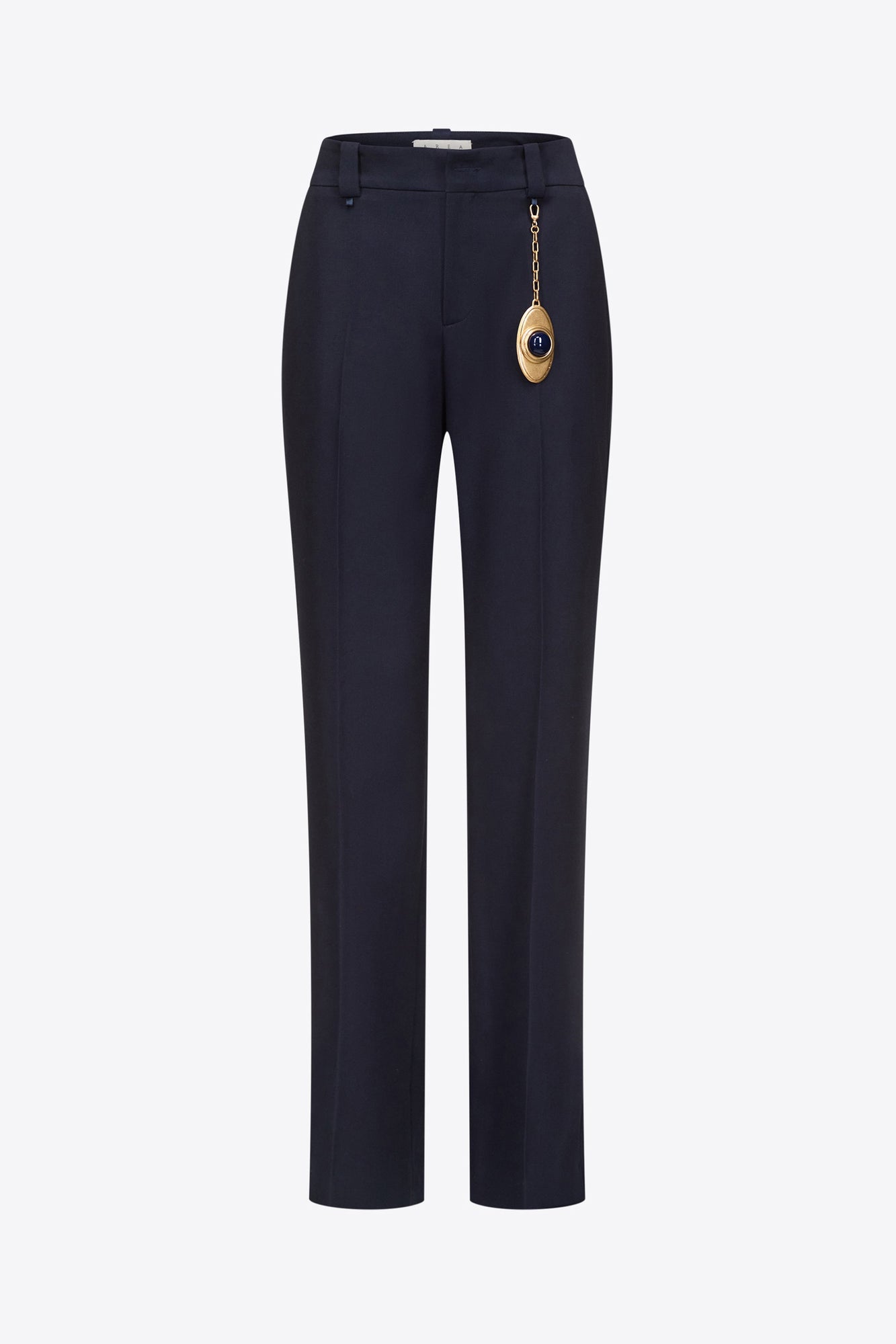 Chain Plate Straight Leg Trouser | Midnight Blue