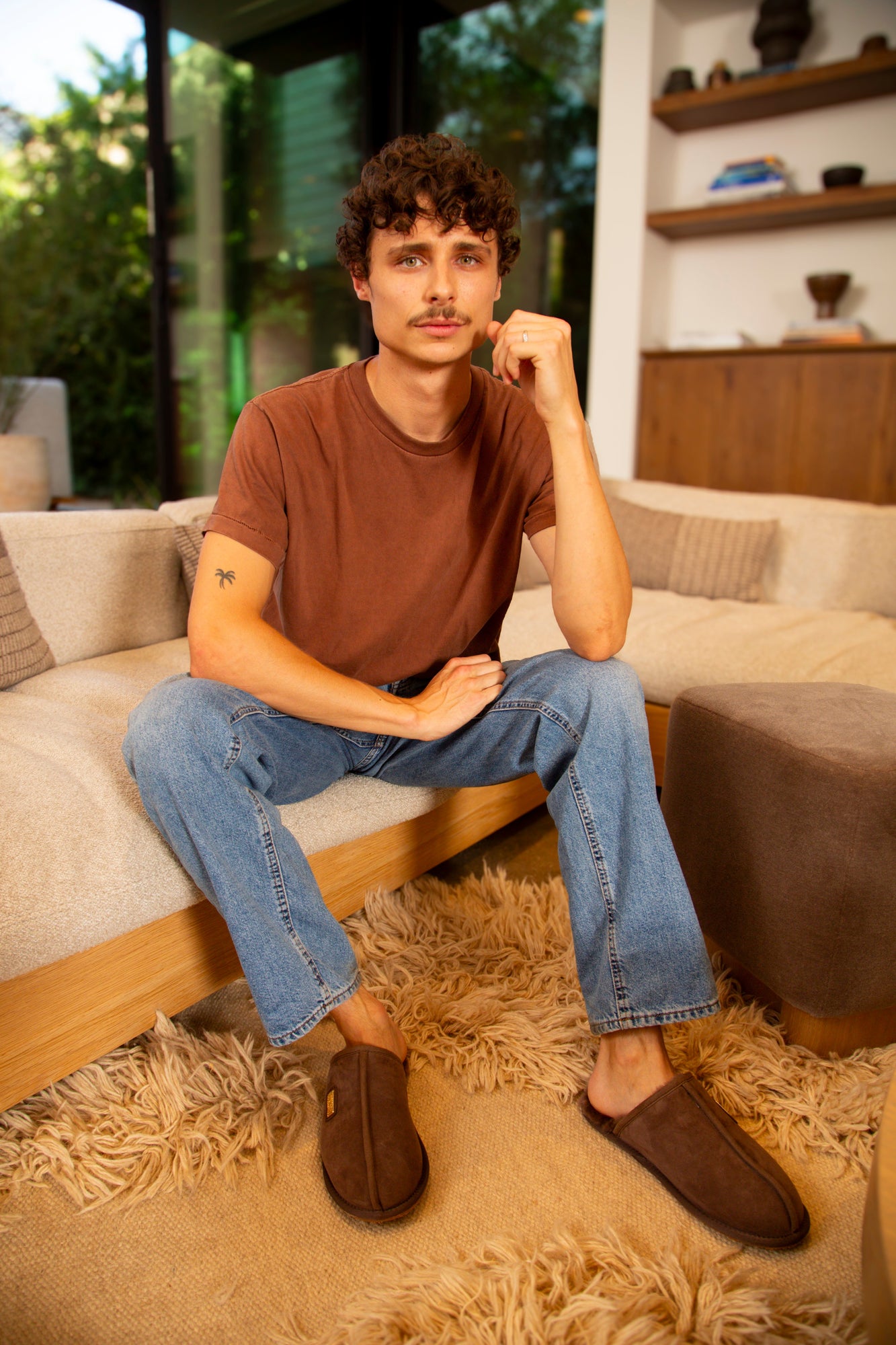 MENS CLOSED MULE CHESTNUT - Australia Luxe Collective