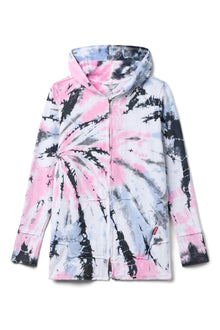 Women | Raw Edge Hip Zip-Up Hoodie | Two Time Spiral 5