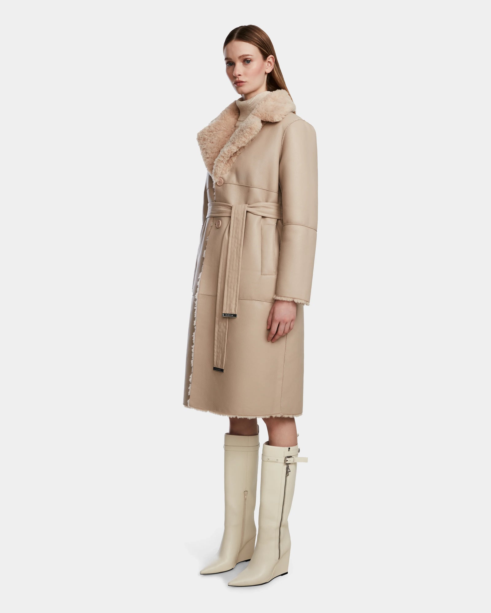 Women | ANNABELLE Reversible Coat | Sand
