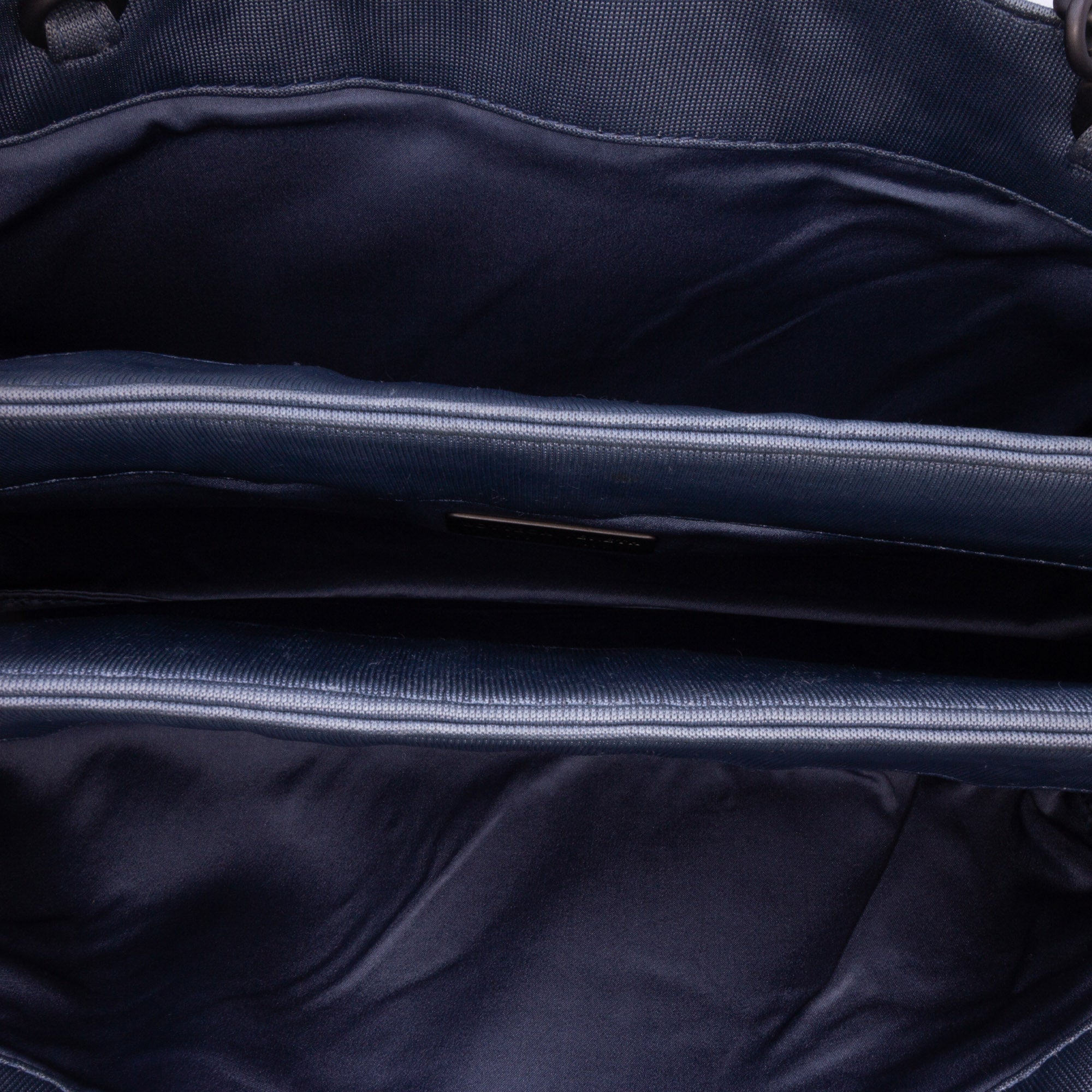 Bottega Veneta | Pre-Owned Canvas Intrecciato Buckle Flap Handbag | Blue/Denim